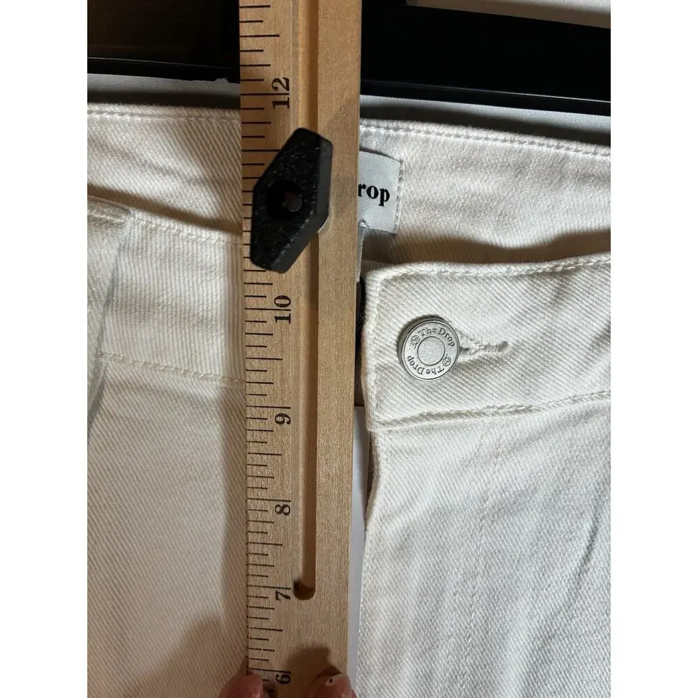 The Drop NEW Women 27 Ian Relaxed Fit Straight leg Jeans White Casual Every day - Picture 8 of 10